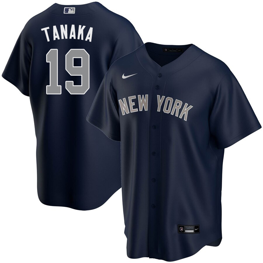 2020 Nike Men #19 Masahiro Tanaka New York Yankees Baseball Jerseys Sale-Navy